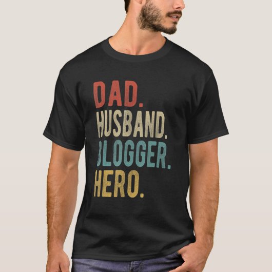 Mens Dad Husband Blogger Hero T-Shirt (Vorderseite)