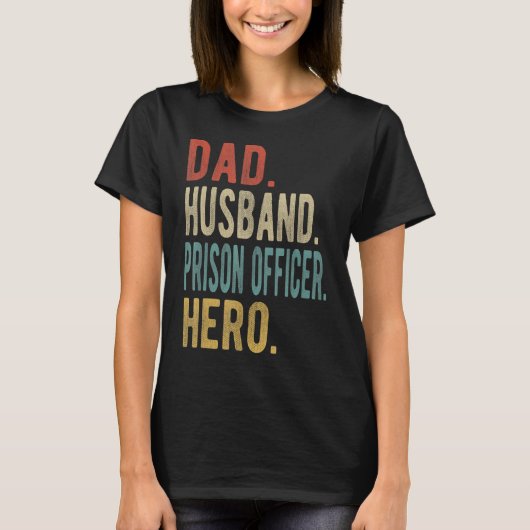 Mens Dad Husband Prison Officer Hero T-Shirt (Vorderseite)