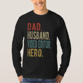 Mens Dad Husband Video Editor Hero T-Shirt (Vorderseite)