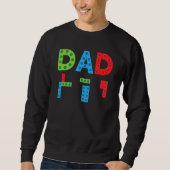Mens Dad Master Builder Father Building Blocks Bri Sweatshirt (Vorderseite)