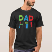Mens Dad Master Builder Father Building Blocks Bri T-Shirt (Vorderseite)