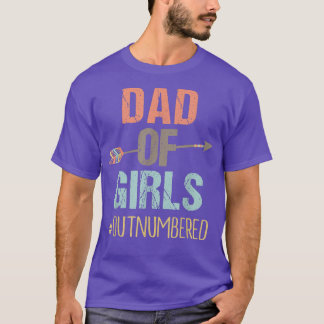Mens Dad of Girls Outnumbered Fathers Day T-Shirt