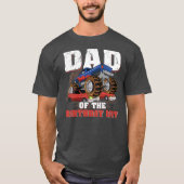 Mens Dad Of The Birthday Boy Funny Monster Truck T-Shirt (Vorderseite)