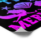 Mens Dad Of Twins Mermaid Father's Day Pregnancy A Poster (Ecke)