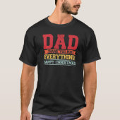 Mens dad thank you for everything happy father Pap T-Shirt (Vorderseite)