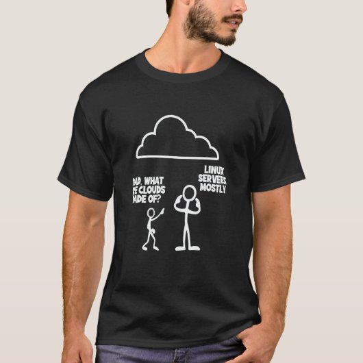Mens Dad What Are Clouds Made Of Linux Servers Mos T-Shirt (Vorderseite)