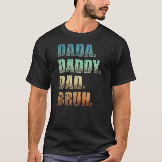Mens Dada Daddy Vater Bruh Father und Kinder Funny T-Shirt (Vorderseite)