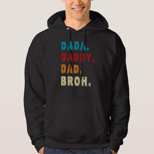 Mens Dada Daddy Vater Bruh Hoodie (Vorderseite)