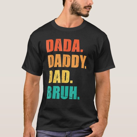 Mens Dada Daddy Vater Bruh Vater 1 T-Shirt (Vorderseite)