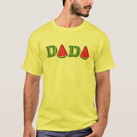 Mens Dada Watermelon Summer Fruit Watermelon Slice T-Shirt (Vorderseite)
