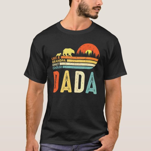 Mens Dada wie Opa nur Cooler für Männer Retro T-Shirt (Vorderseite)
