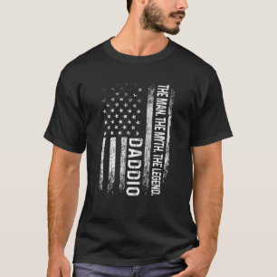 Mens Daddio Man Myth Legend American Flag Father T-Shirt