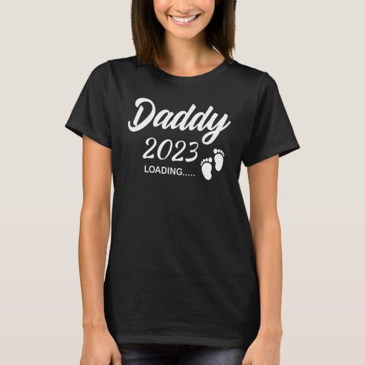 Mens Daddy 2023 Loading Future New Dad Pregnancy A T-Shirt (Vorderseite)