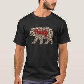 Mens Daddy Bear Matching Family Leopard Muster B T-Shirt (Vorderseite)