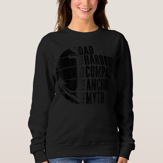Mens Daddy Captain Myth Vatertag Skipper Ancho Sweatshirt (Vorderseite)
