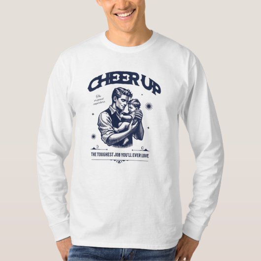 MEN'S DADDY CHEER UP LONG SLEEVE T-SHIRT  (Vorderseite)