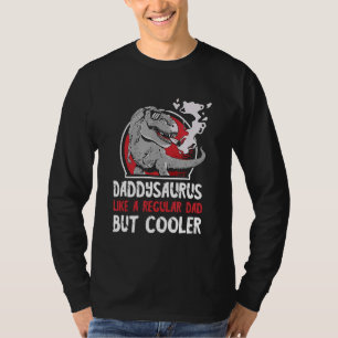 Mens Daddy Dinosaur Rex Vater Cool Dino Papa Fathe T-Shirt