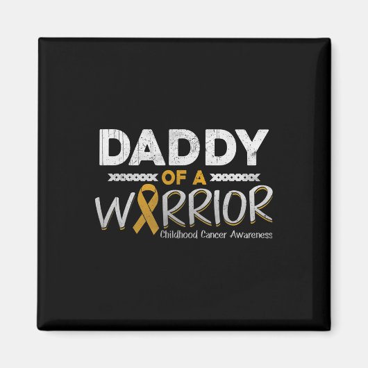 Mens Daddy eines Kriegers Krebs im Kindesalter Magnet (Vorne)