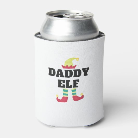 Mens Daddy Elf Funny Matching Weihnachtsgeschenk Dosenkühler (Kanne Vorderseite)