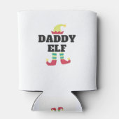 Mens Daddy Elf Funny Matching Weihnachtsgeschenk Dosenkühler (Rückseite)