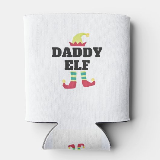 Mens Daddy Elf Funny Matching Weihnachtsgeschenk Dosenkühler (Rückseite)