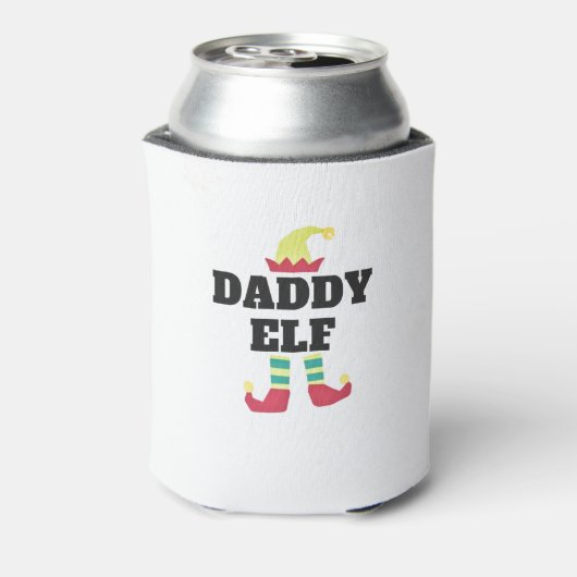 Mens Daddy Elf Funny Matching Weihnachtsgeschenk Dosenkühler (Kanne Rückseite)