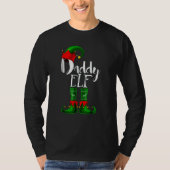 Mens Daddy Elf Matching Familie Weihnachten Pajama T-Shirt (Vorderseite)