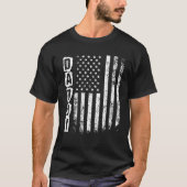 Mens Daddy Gift Vater's Day American Flag 4. T-Shirt (Vorderseite)