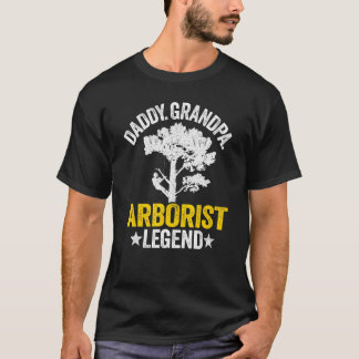 Mens Daddy Grandpa Arborist Legend Tree Klettern D T-Shirt