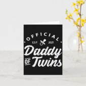 Mens Daddy Of Twins Shirt Funny New Dad To Be Expe Karte (Gelbe Blume)