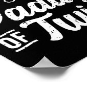 Mens Daddy Of Twins Shirt Funny New Dad To Be Expe Poster (Ecke)