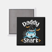 Mens Daddy Shark Funny Halloween Daddy Announcemen Magnet (Vorderseite/Rückseite)