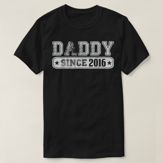Mens Daddy Since 2016 T Father's Day New Dad Gift T-Shirt (Design vorne)
