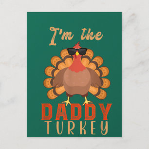 Mens Daddy Turkey Matching Family Group Niedlich P Postkarte