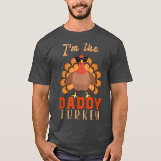Mens Daddy Turkey Matching Family Group Niedlich P T-Shirt