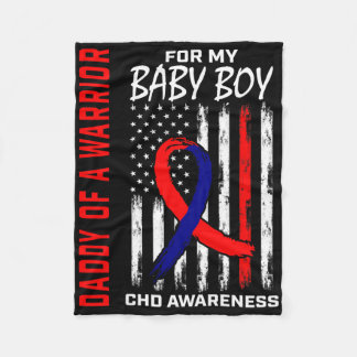 Mens Daddy Vater eines Kriegers Baby Warrior Herz Fleecedecke