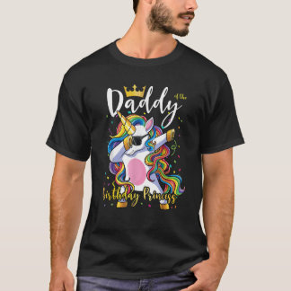 Mens Daddy von der Geburt Prinzessin Shirt Unicorn