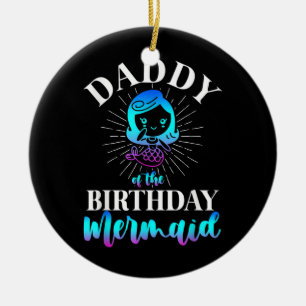 Mens Daddy von der GeburtstagsMeerjungfrau Keramik Ornament