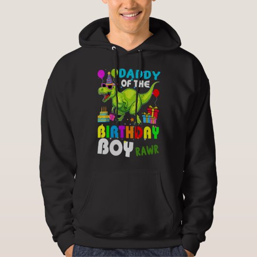 Mens Daddy von Rawr Rex Dinosaur B Hoodie (Vorderseite)