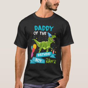 Mens Daddy von The Birthday Boy RAWR Rex Dinosaur T-Shirt