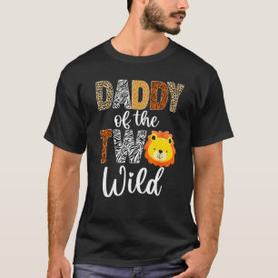 Mens Daddy von Two Wild Vater Baby Lion 2. Geburts T-Shirt