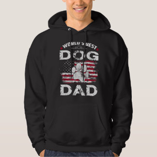 Mens Daddy World's Best Dog Vater jemals American  Hoodie