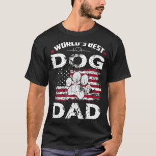 Mens Daddy World's Best Dog Vater jemals American  T-Shirt