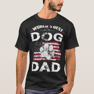 Mens Daddy World's Best Dog Vater jemals American T-Shirt
