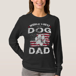 Mens Daddy World's Best Dog Vater jemals American  T-Shirt