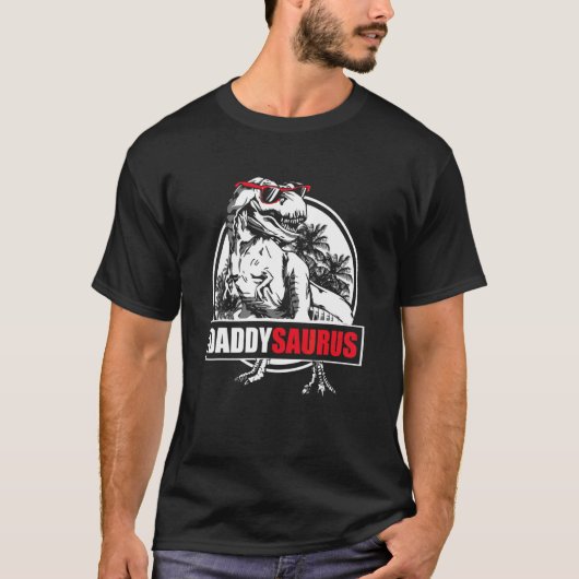 Mens Daddysaurus Rex Dinosaur Daddy Saurus Vater T-Shirt (Vorderseite)
