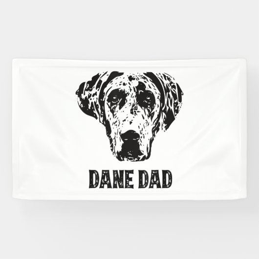 Mens Dane Vater - Großer Dane Vater Banner (Horizontal)