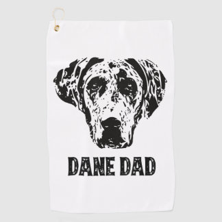 Mens Dane Vater - Großer Dane Vater Golfhandtuch