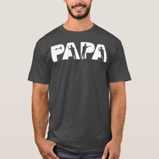 Mens Dart Papa Dart Vater Fathers Day Gift T-Shirt (Vorderseite)