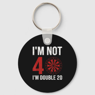 Mens Dart Player Angebot für 40. Geburtstag Im nic Schlüsselanhänger